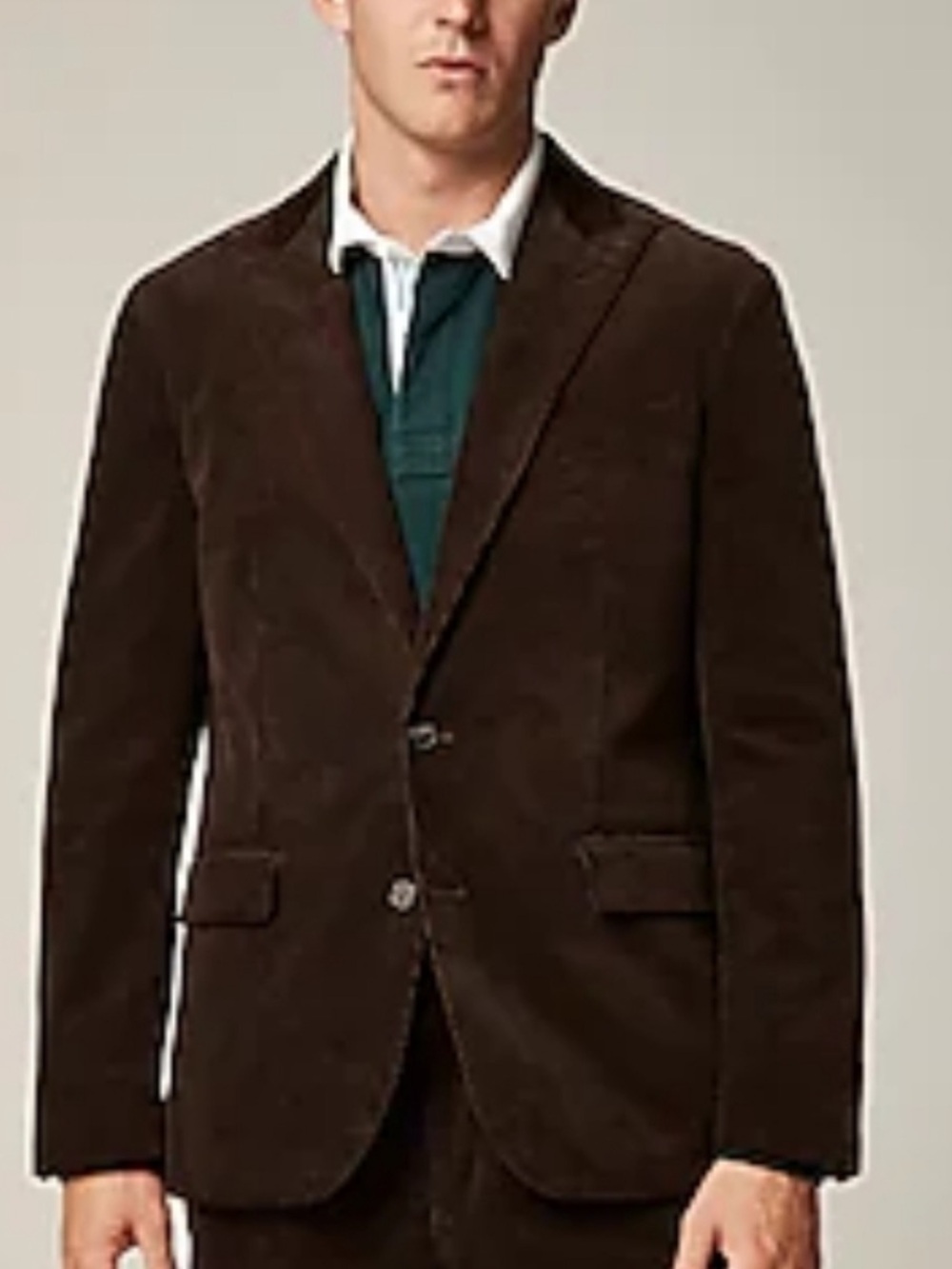 J. Crew Dark Brown Classic Cotton Corduroy 2 Button Vintage Style Blazer Medium